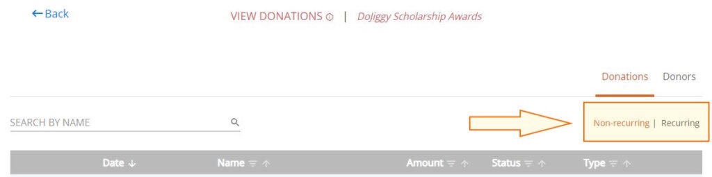 Donation Page Reports Dojiggy Knowledge Base