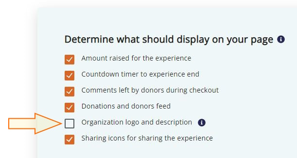 Can I hide the ‘Meet the Organization Donations Will Benefit’ section on the Campaign page 1.jpg