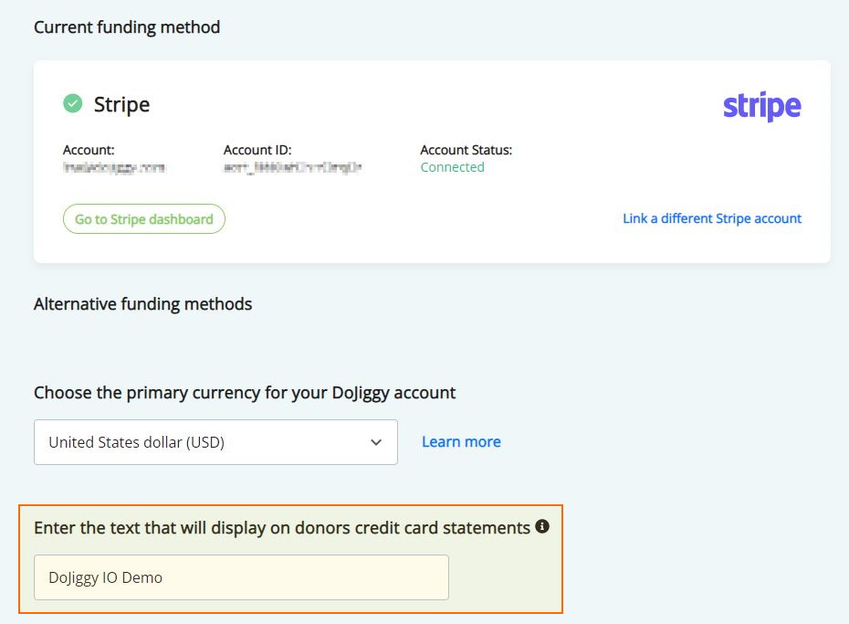 How do I edit the text shown on my donor’s bank statement 1.jpg