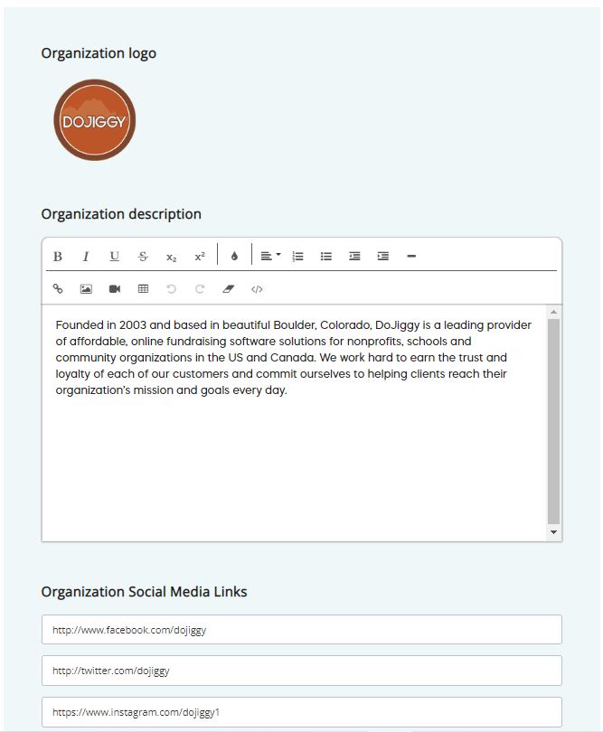 How do I edit the Organization Profile 4.jpg