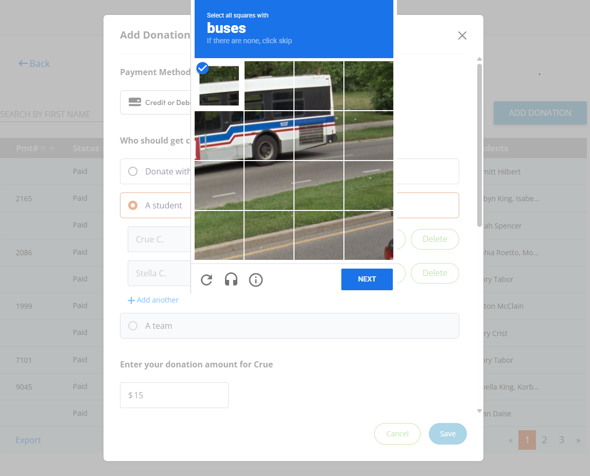 April 22 2026 - CAPTCHA requirement for adding external donations.png