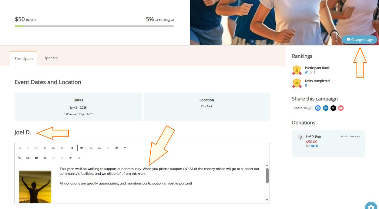 How to Customize Peer-to-Peer and A-Thon Fundraising Pages 10.JPG